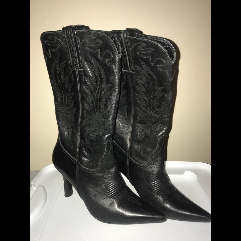 All Leather Stiletto Boots